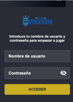 Registration at Gran Poseidon casino